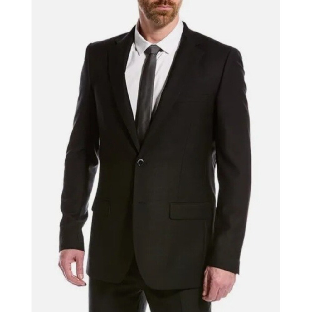 Zanetti Porto Black Slim Fit‎ Wool Blazer 40R NEW